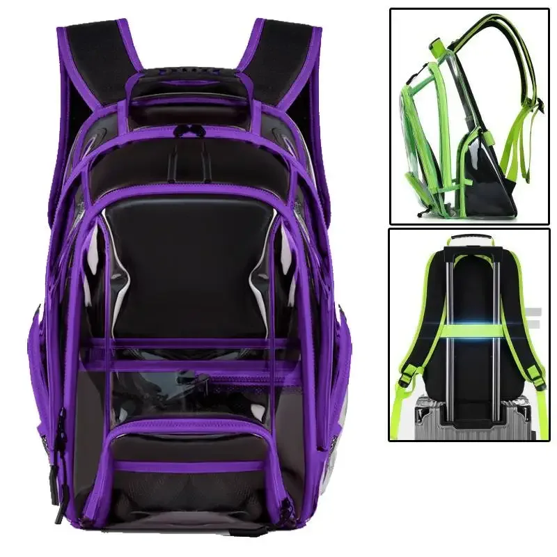 Sac à dos transparent en PVC pour l'été, imperméable, pour la natation, la plage, la randonnée en extérieur, les concerts, sac à dos tendance avec fenêtre de visualisation