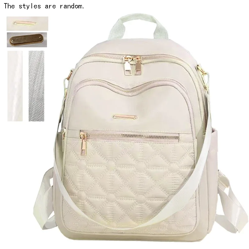 sac à dos élégant et polyvalent pour les voyages quotidiens, sac fonctionnel élégant matelassé multicolore léger et décontracté