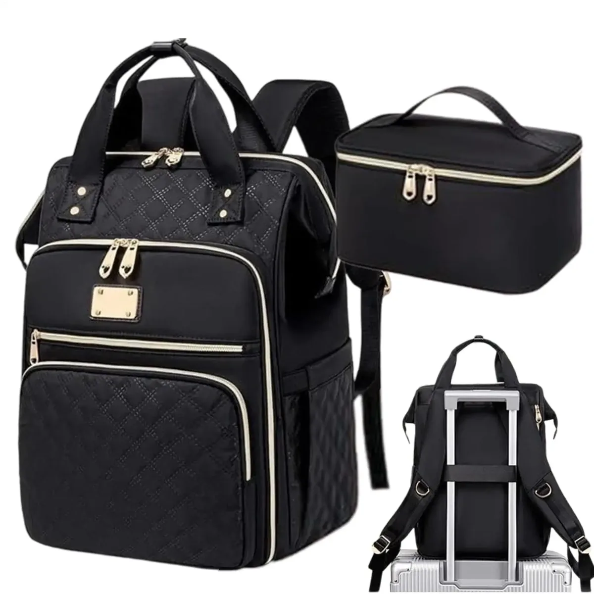 Sac à dos pour le déjeuner, sac de rangement quotidien pour étudiants, sac fourre-tout de travail, boîte à lunch, pour l'école, le bureau, les pique-niques, les voyages, les vacances, les sorties, la randonnée