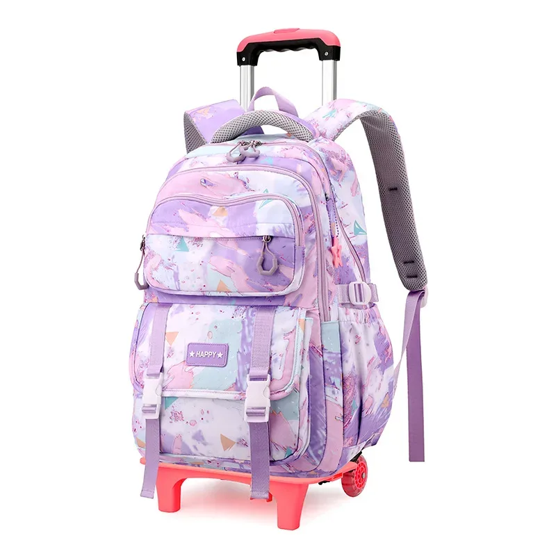 sac à dos scolaire à roulettes pour enfants, sac à dos à roulettes pour filles, sac à roulettes pour étudiants, bagage à roulettes de voyage
