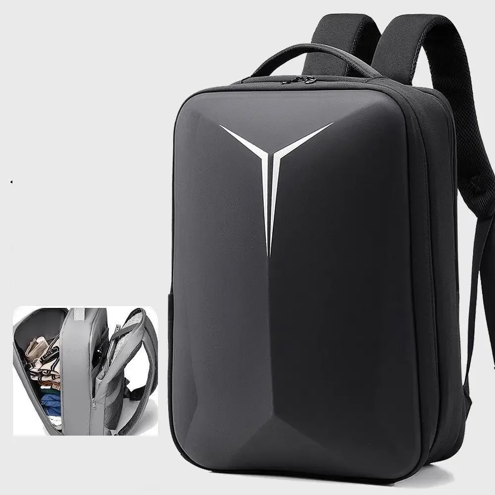 sac à dos d'affaires de grande capacité pour hommes, coque rigide, haut sens, décontracté, étanche, réfléchissant, pour ordinateur portable, usb, cartable pour hommes
