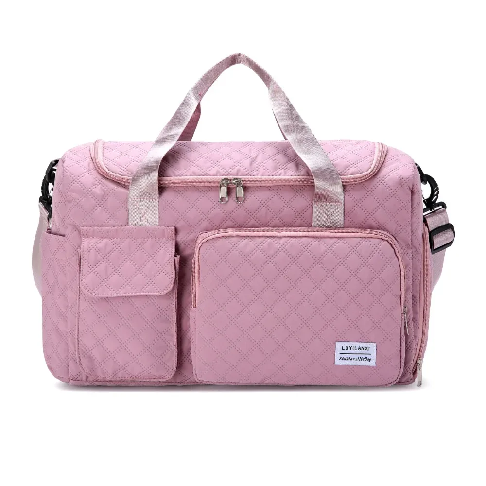 sac de voyage oxford pliable et robuste, sac à bagages de voyage de couleur unie avec compartiment à chaussures, sac à main de grande capacité pour le sport