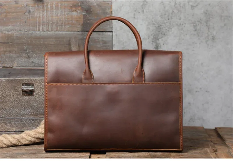 pndme – porte-documents rétro en cuir de vache crazy horse pour hommes, sac quotidien étanche pour ordinateur portable, sacs à bandoulière de travail en cuir véritable