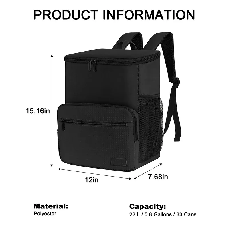 sac à dos isotherme portable pour livraison, glacière isotherme pour aliments, sac de plage, sac à lunch, grand sac de transport alimentaire