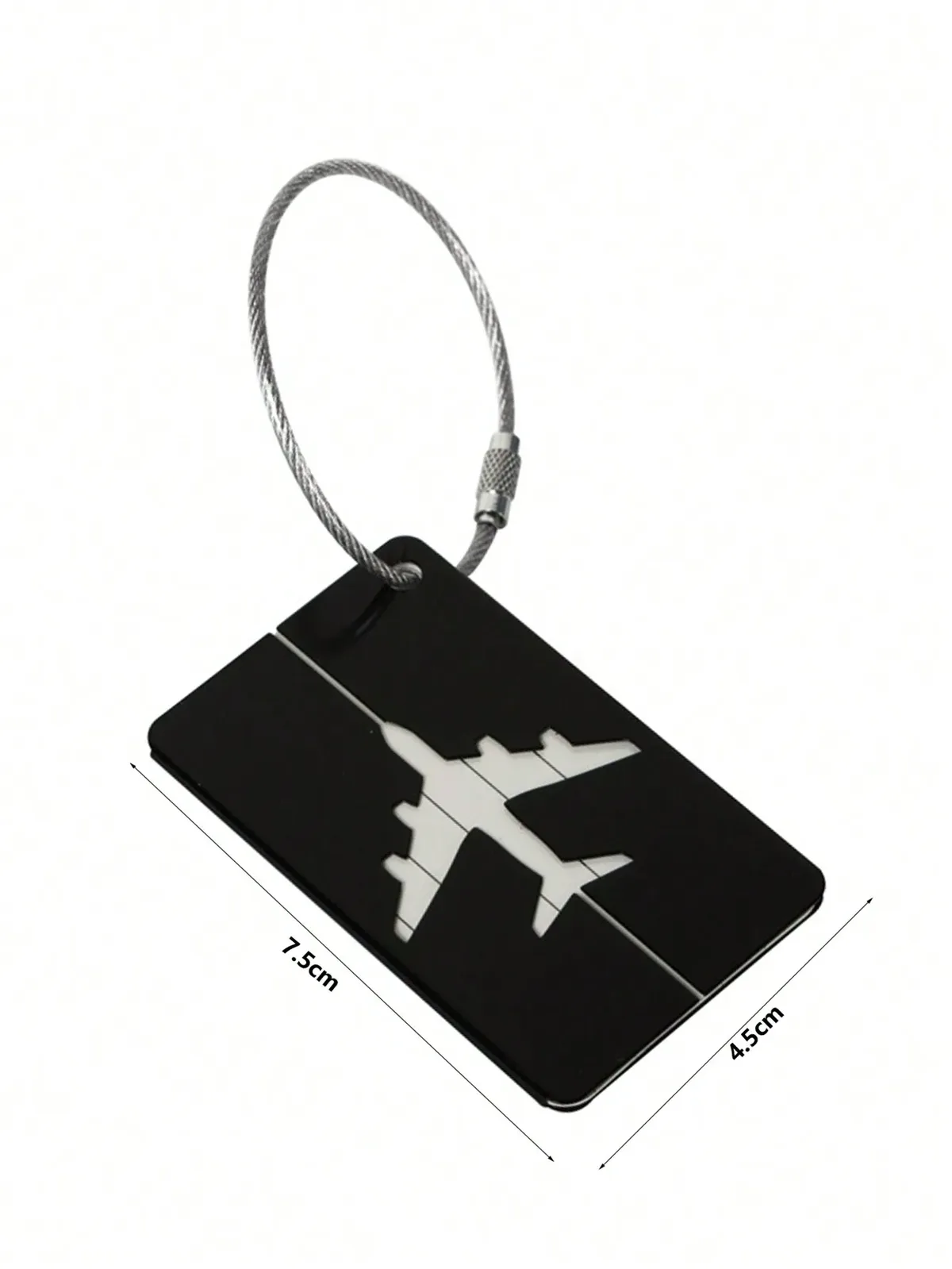 étiquette à bagages plate en alliage d'aluminium, étiquette créative avec nom et carte d'identité, accessoires de voyage pour adultes