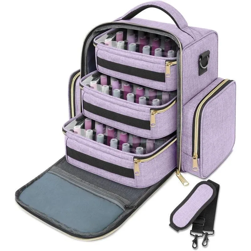 sac de rangement pour outils de manucure, grande capacité, avec trois pochettes amovibles, rangement pour flacons de vernis, pour manucures, cadeau de voyage, beauté