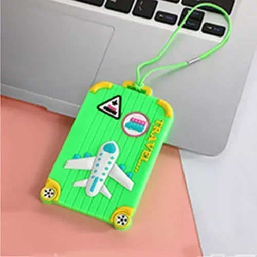 nouvelles étiquettes de bagages en pvc accessoires de voyage étiquettes de valise en silicone style de mode étiquette de voyage portable en silicone porte-adresse d'identification