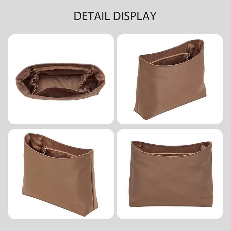 organisateur de sac à main en nylon sur mesure pour brooklyn 28, léger, imperméable, avec poche zippée