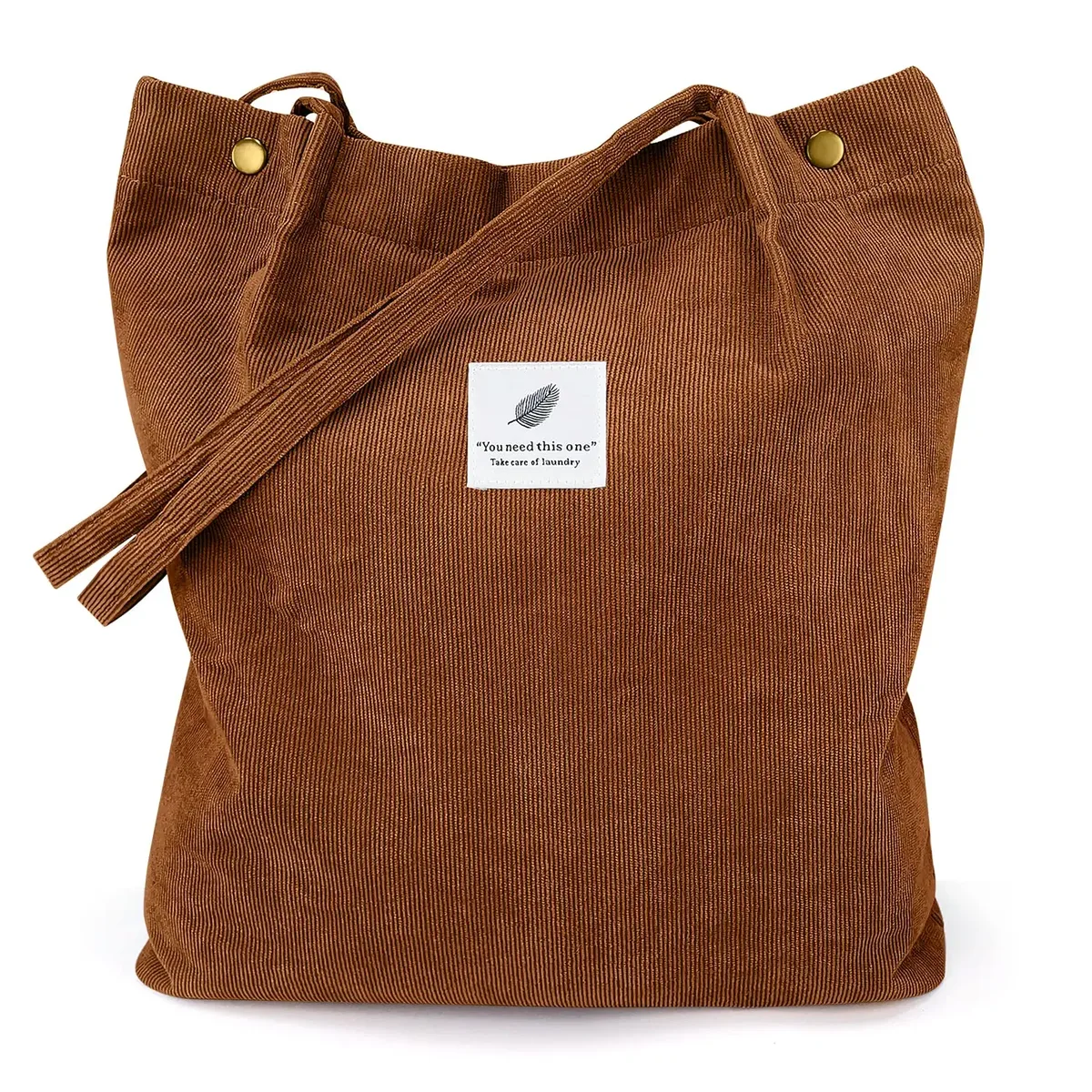 sac fourre-tout en velours côtelé, fourre-tout mignon pour femmes, sac à bandoulière avec poche intérieure pour le travail, la plage, les voyages et le shopping, l'épicerie