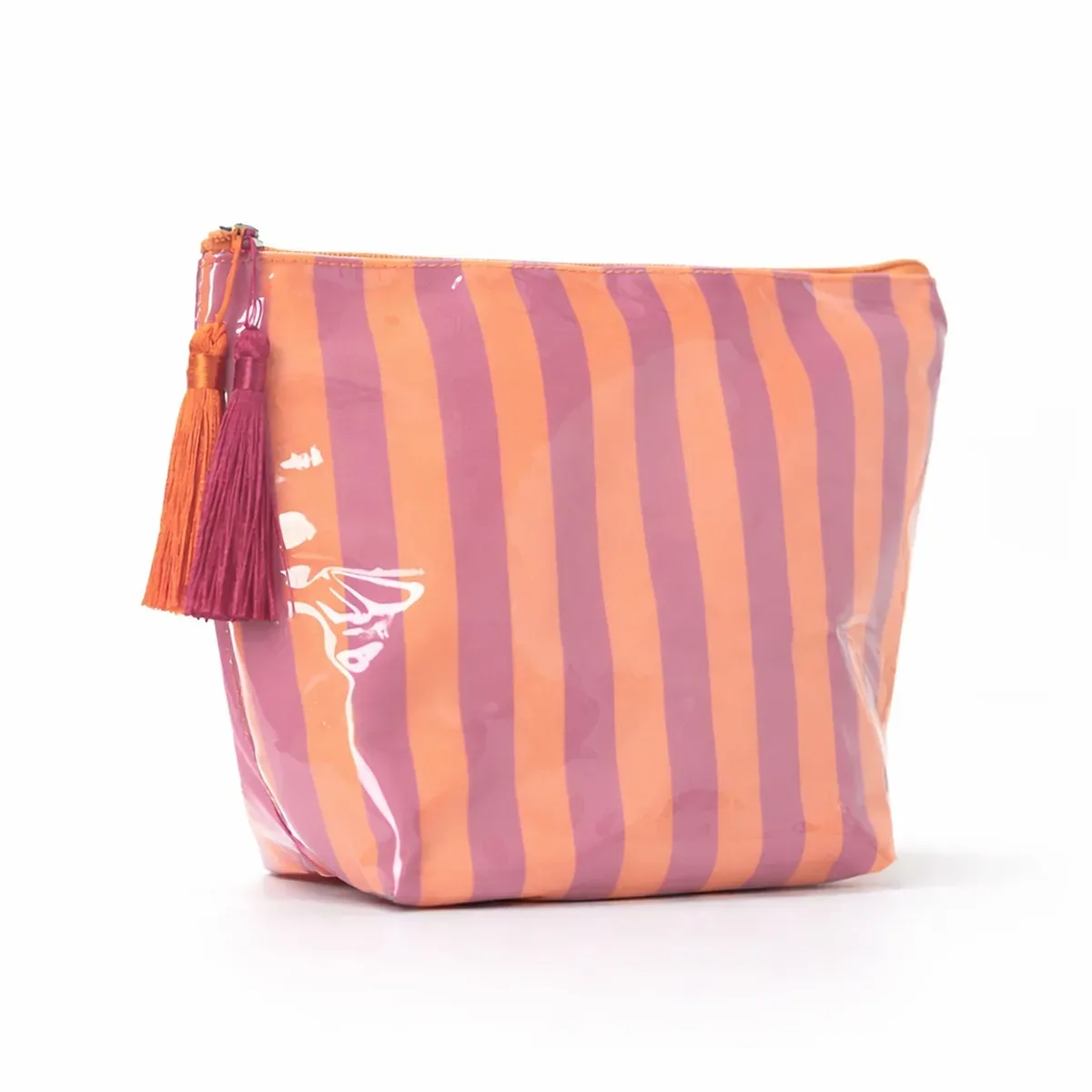 trousse de toilette rayée brillante grande capacité, sac de rangement cosmétique portable, pochette de voyage pour articles de toilette, sacs de voyage extérieurs
