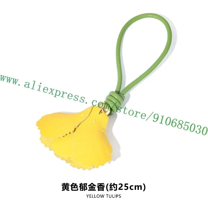 joli sac en cuir fleur de fruits, pendentif à breloque, décoration suspendue, ornement pour sac à main, sac à dos, porte-clés de voiture