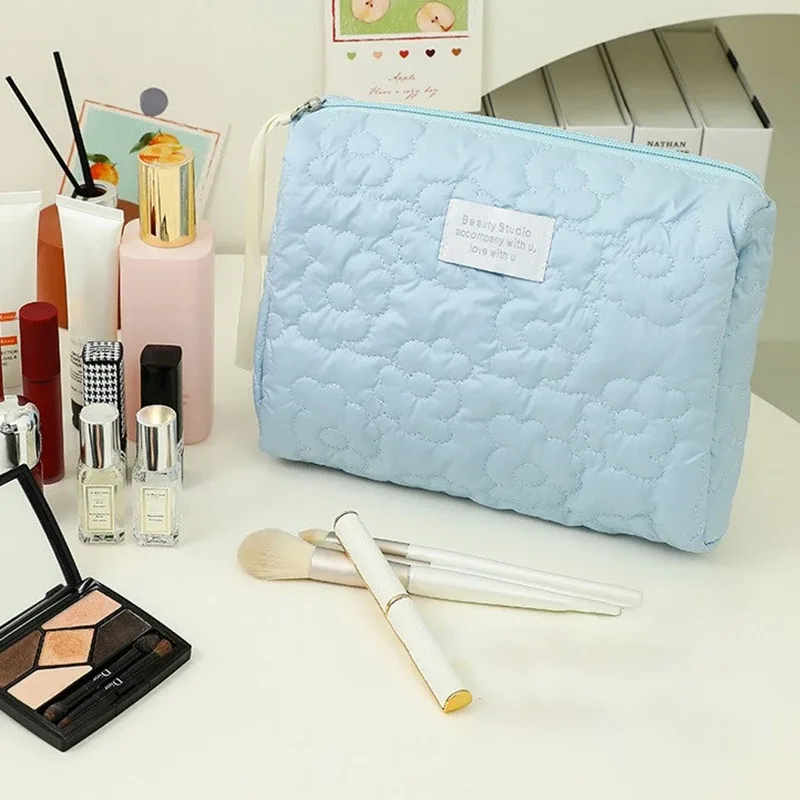 nouveau motif de fleur femmes sac de maquillage portable articles de toilette organisateur cosmétique sac à fermeture éclair femme voyage pochette de lavage grande capacité