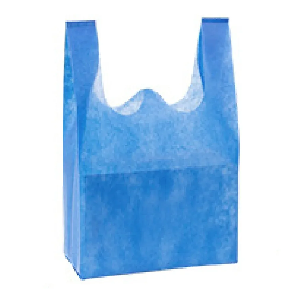 sacs de courses non tissés de couleur unie, sac à main portable de grande capacité, respectueux de l'environnement, sac de rangement épais et durable, 50 pièces