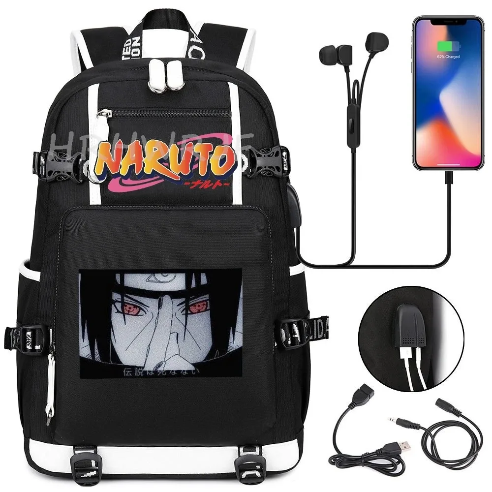 sac à dos uzumaki naruto uchiha sasuke, sac à dos d'école orthopédique camouflage, sac à dos imperméable pour lycée, mochila infantil