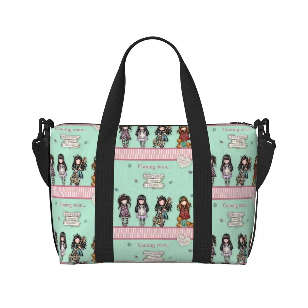 s-santoro-s g-gorjuss-s sac de voyage de plage sacs fourre-tout de grande capacité pour salle de sport yoga femmes shopping sac à bandoulière