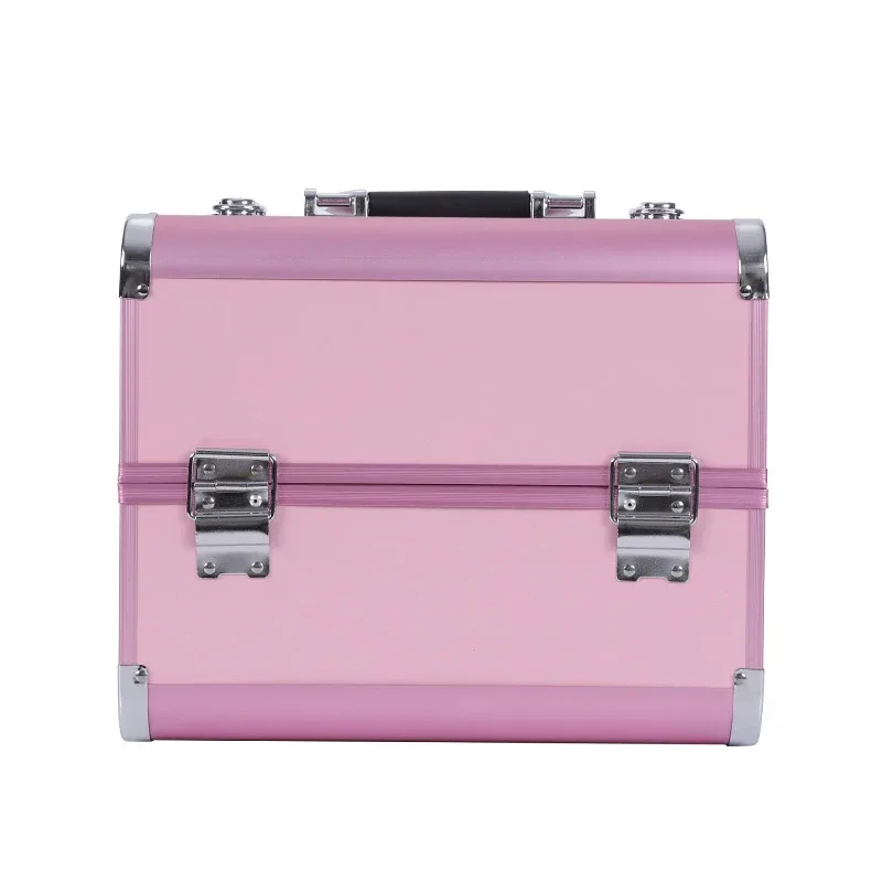 sac de maquillage extensible verrouillable, outils d'art des ongles en aluminium, boîte à cosmétiques, tiroirs multicouches, vernis à ongles, organisateur de rangement de manucure