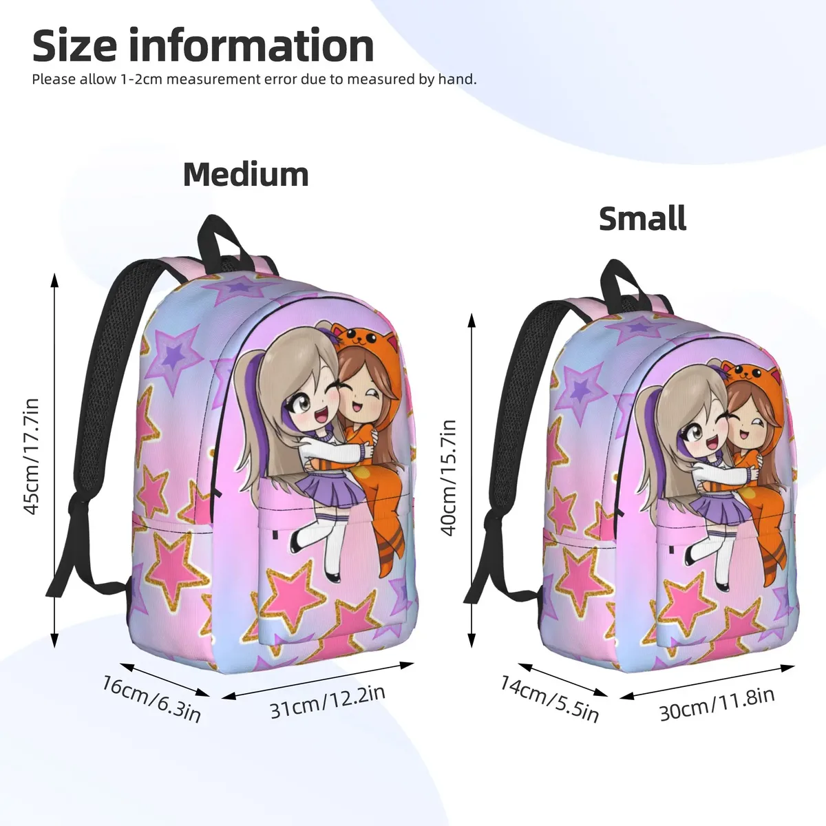 sac à dos orange hug star art lyna vallejos, sacs à dos de randonnée unisexes en polyester, grands sacs d'école décontractés