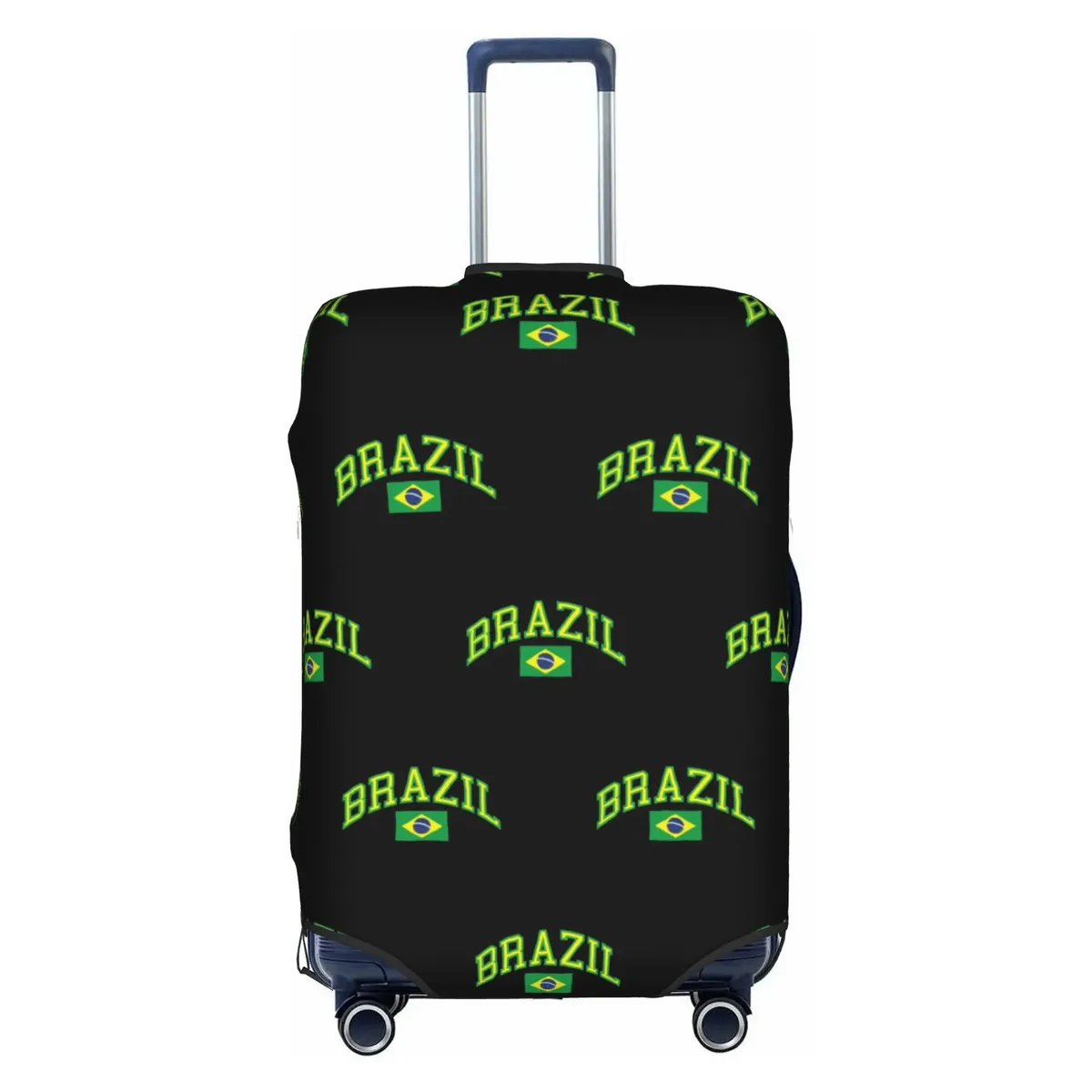 housse de valise avec drapeau du brésil, housse de protection lavable pour bagages de 18 à 32 pouces