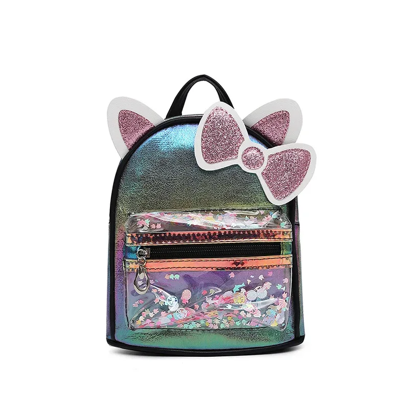 Mini Sac à Dos en Cuir PU avec Nministériels d Papillon pour Enfant et Femme, Cartable Solide avec Fermeture Éclair, Idéal pour l'École, le Voyage et les Documents, pour Garçon et Fille