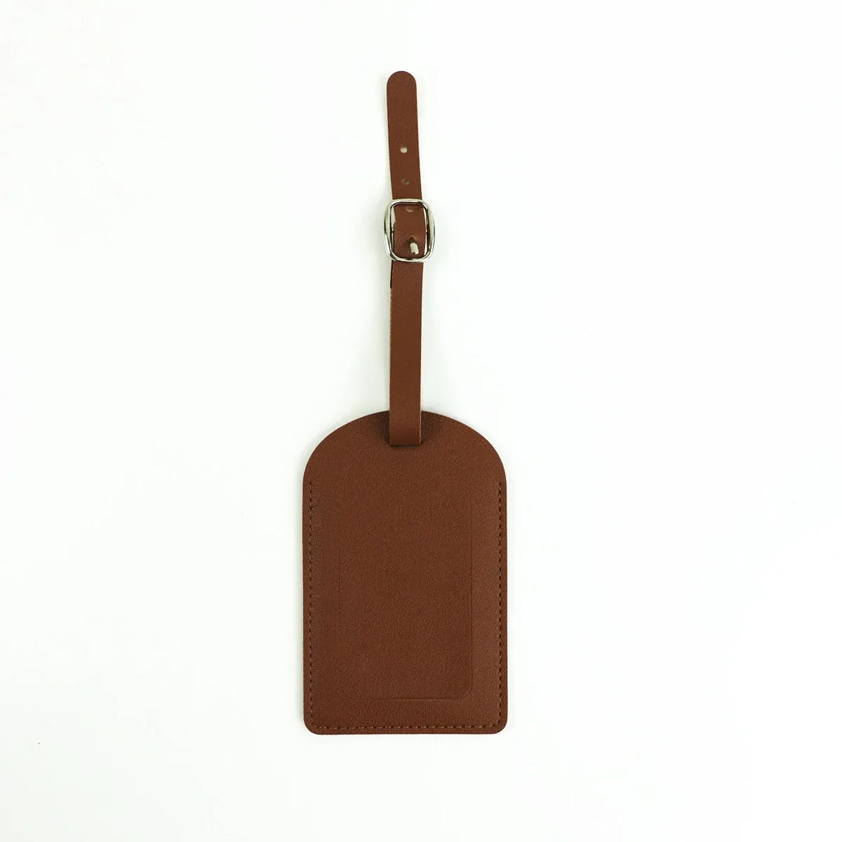 étiquette de bagage personnalisable en cuir pu lisse, ultra-fine, classique, pour voyage et avion