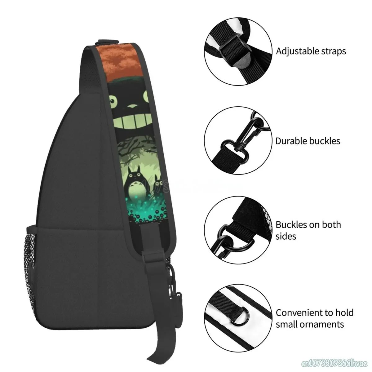 personnalisé mignon dessin animé anime sac à bandoulière unisexe poitrine sac à dos sac à bandoulière voyage randonnée sport décontracté escalade coureurs sac à dos