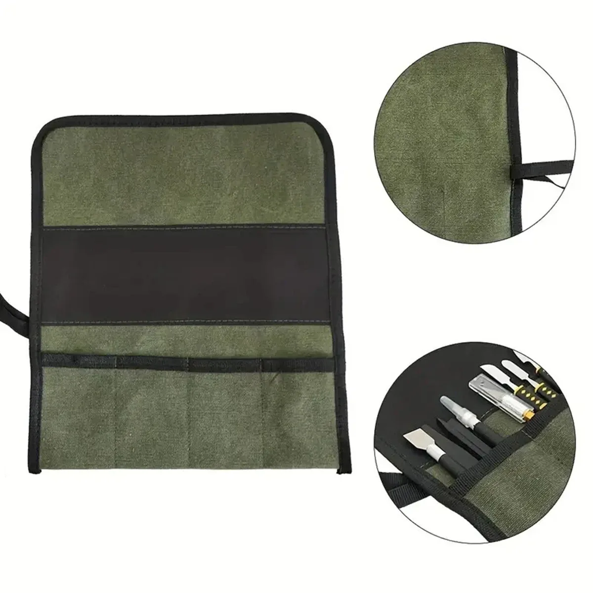 sac à outils multi-poches multi-usages enroulable en tissu oxford, pochette pour clés, tournevis, perceuses, étui de rangement, sac à outils suspendu