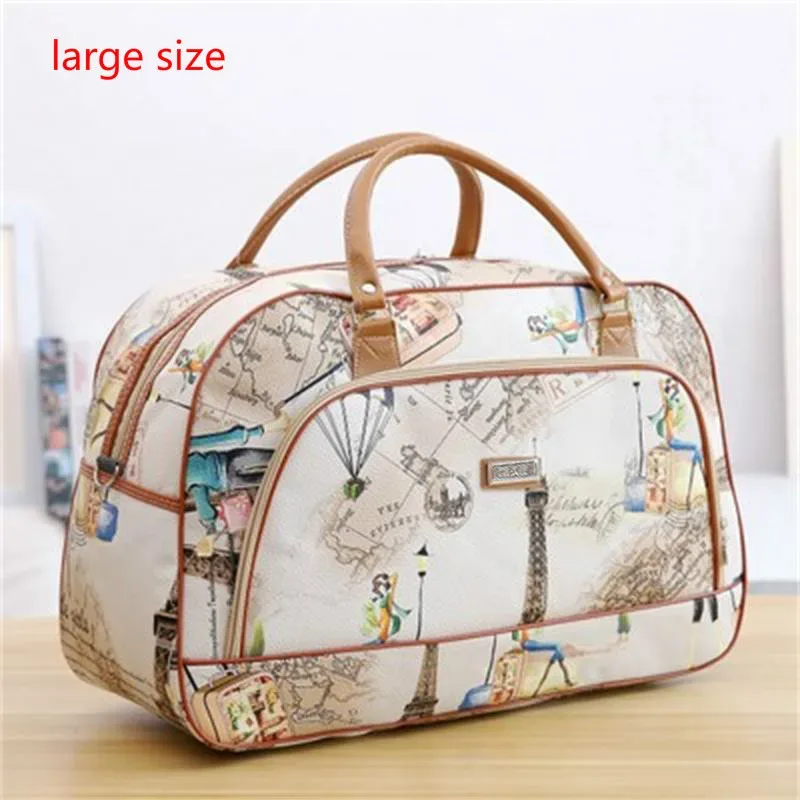 sac polochon de voyage en cuir pu pour femmes et hommes, sac de voyage étanche de grande capacité, sac de bagage multifonction à fermeture éclair, offre spéciale