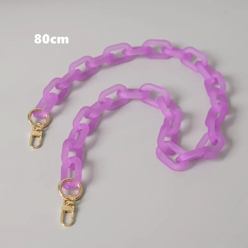 accessoires de sac à bandoulière en acrylique pour femmes, pièces détachables, chaîne de remplacement, bonbons, mignon, sangle mate, chaîne de poignée d'épaule, nouvelle mode