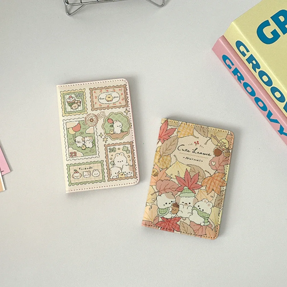 porte-passeport en forme de lapin de dessin animé en cuir pu, porte-cartes multifonction, étanche, couverture légère, voyage en plein air