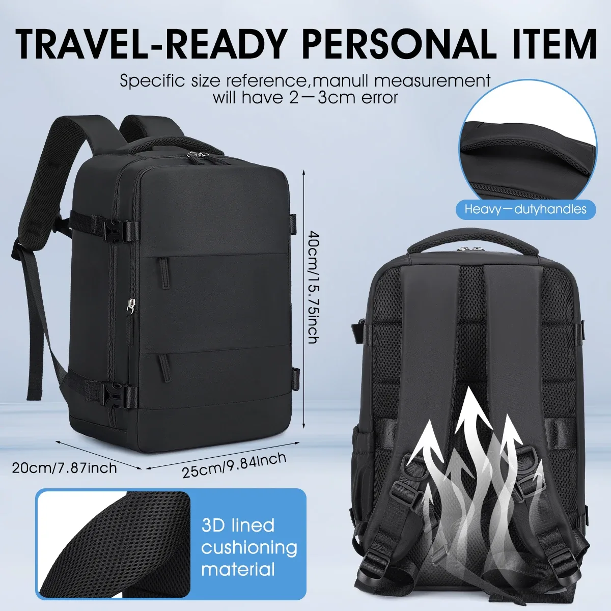 sac de voyage à compression sous vide, sac d'embarquement professionnel pliable de grande capacité, système de transport et de stockage ultra léger