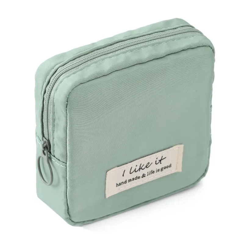 sac de rangement imperméable de couleur morandi pour les voyages, portable pour rouge à lèvres, cosmétiques, serviettes hygiéniques, petit sac portable