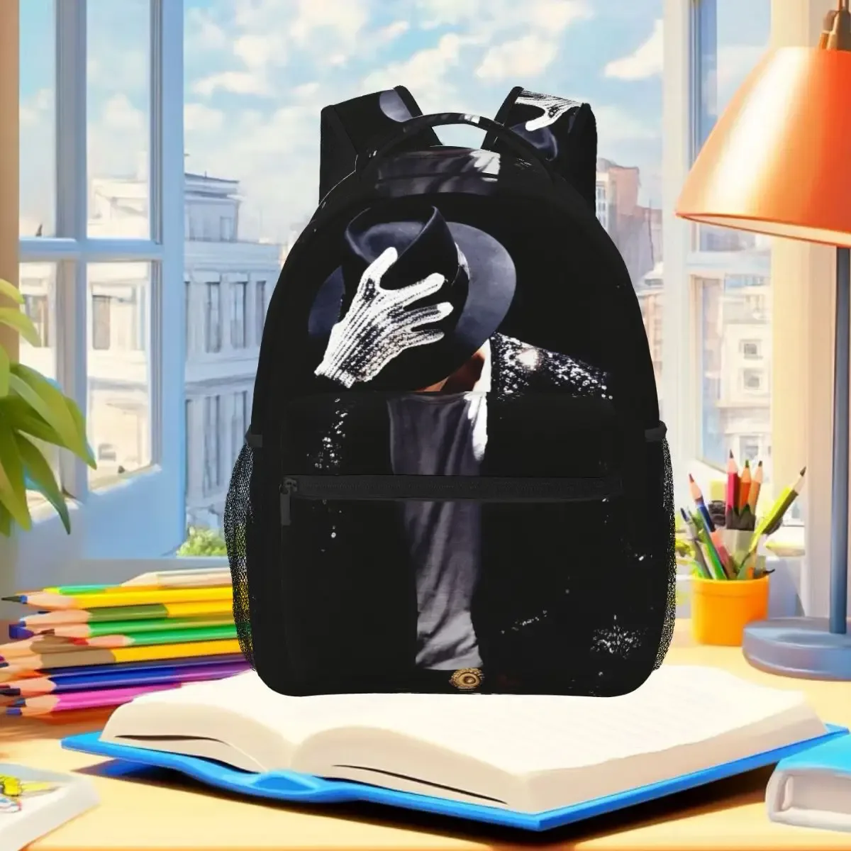 sac à dos à motif imprimé michael jackson pour étudiants, sac d'école, sac à dos de randonnée, sac à dos de voyage pour garçons et filles, sac à dos à la mode, sacs à bandoulière