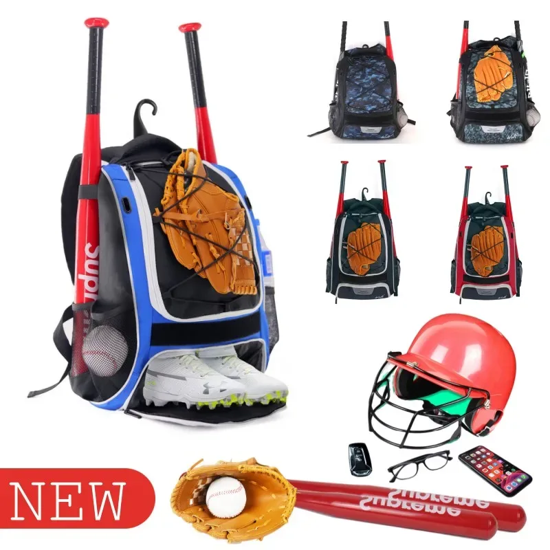 sac à dos de baseball softball avec compartiment pour chaussures, batte de softball d'extérieur, grande capacité, pour jeune adulte