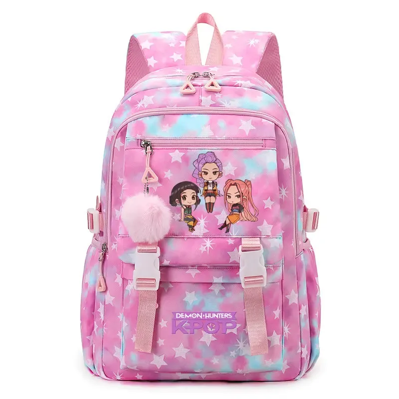 sac à dos kpop demon hunters, sac à dos léger et mignon, sac d'école pour fille, sac à dos décontracté pour les voyages et les trajets quotidiens