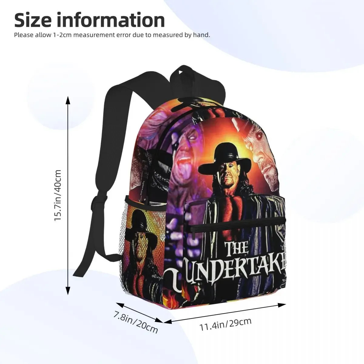 the undertaker wrestling – sac à dos de lutte professionnelle pour étudiants, sac d'école, sac à dos de randonnée pour garçons et filles, sac à bandoulière