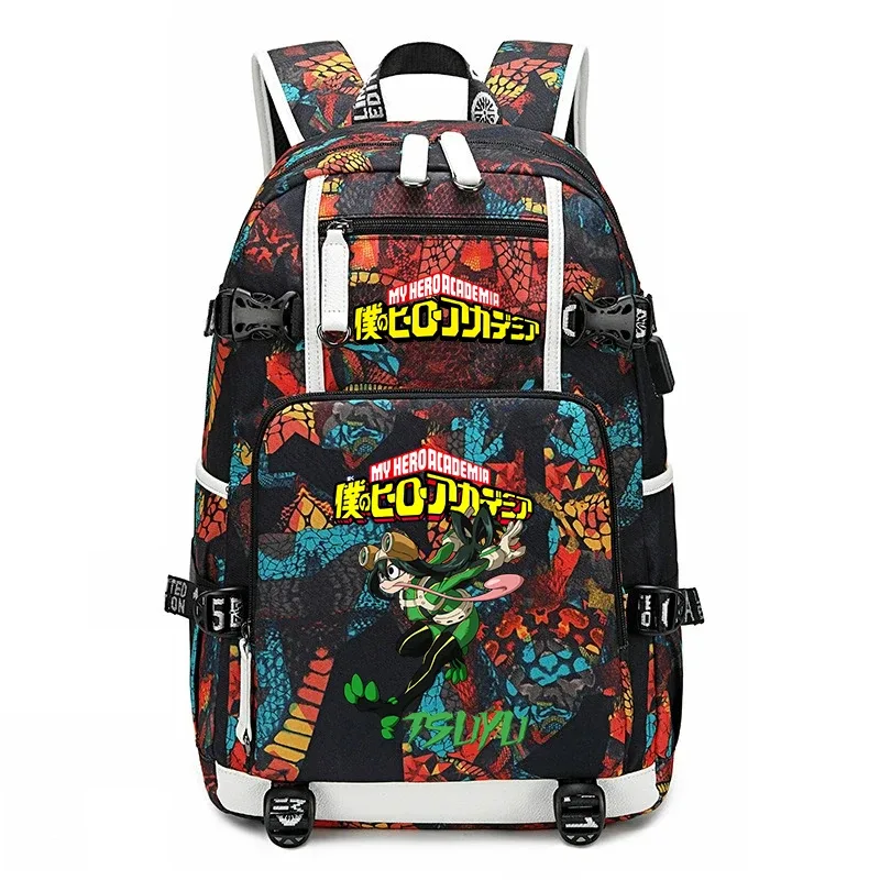 sac à dos d'école imprimé my hero academia, sac à dos unisexe de grande capacité pour garçons et filles, sac à dos de voyage décontracté