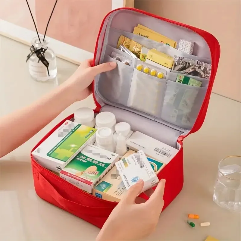 sac à médicaments portable de grande capacité, sac de premiers secours, sac de rangement de médicaments à domicile, sac anti-épidémie de voyage