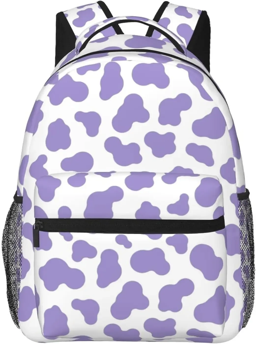 sac à dos imprimé vache violette, sacs pour ordinateur portable de grande capacité, sac de voyage de travail, accessoires college vache violette