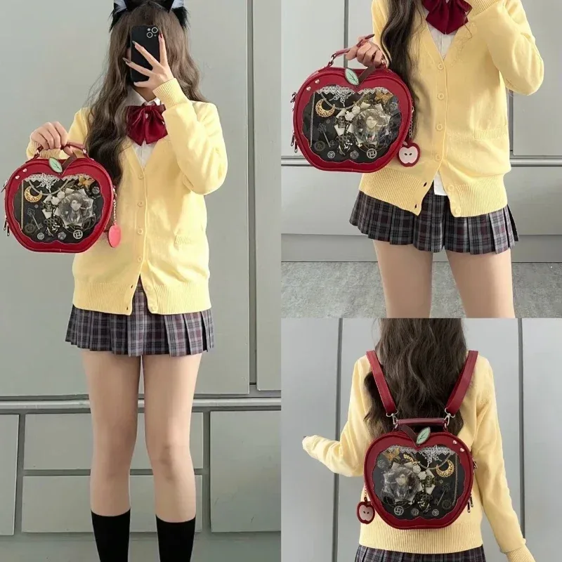 nouvelle fille harajuku niche design pomme sac à bandoulière sac à main style doux mignon ulzzang ita sac y2k sac à dos style preppy itabag