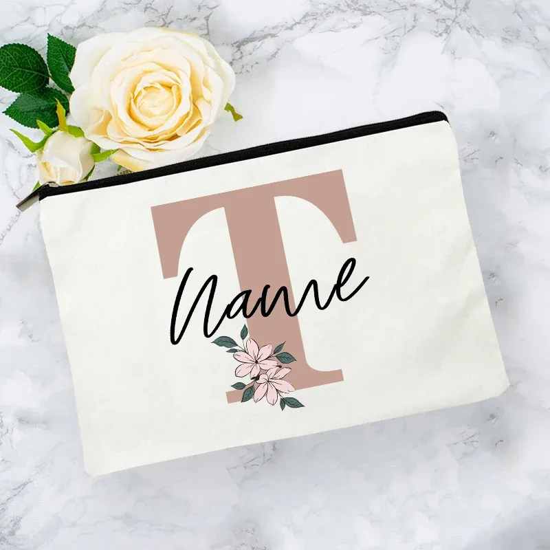 trousse de toilette personnalisée avec nom, impression de lettres, essentiels de voyage pour enfants, trousse à crayons pour l'école et le bureau, cadeau pour enseignant