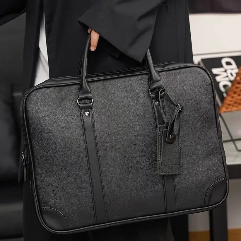 sacoche de travail pour homme, sacoche pour ordinateur portable 14 pouces, sacs à main de luxe pour homme, sacs à poignée supérieure, sacoche en cuir souple pour documents