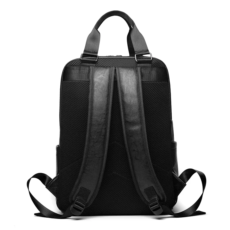 sacs à dos imperméables en cuir pour hommes, sacs d'ordinateur de bonne qualité, sacs à main de grande capacité pour hommes, sacs à bandoulière de couleur unie