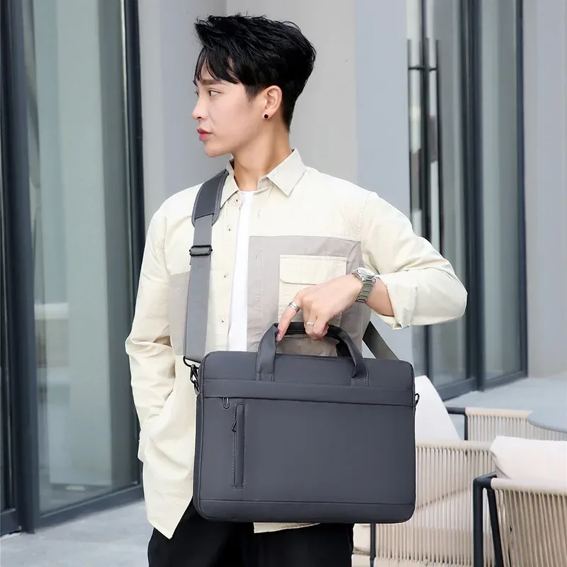 sac à main en cuir pu pour ordinateur portable 14 pouces, sacoche de bureau de bonne qualité, célèbre marque, 2023