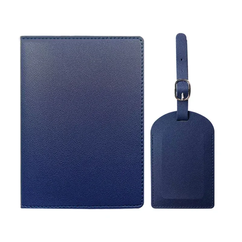 couverture de passeport personnalisée gratuite, ensemble d'étiquette de bagage, porte-billet en cuir pu soomth, ensemble d'accessoires de voyage personnalisés, mode