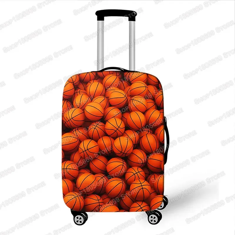housses de valise de basket-ball imprimées en 3d, accessoires de voyage, boîtier de chariot, housse anti-poussière élastique, fournitures de bagages de 18 à 32 pouces