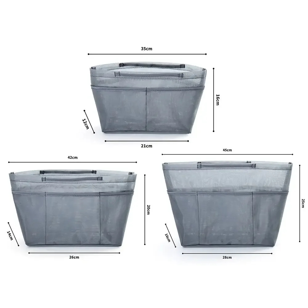 sac intérieur en maille pour cosmétiques, sac à insertion multiple, sac de rangement polyvalent, portable et léger pour sac longxiang, petit sac en maille
