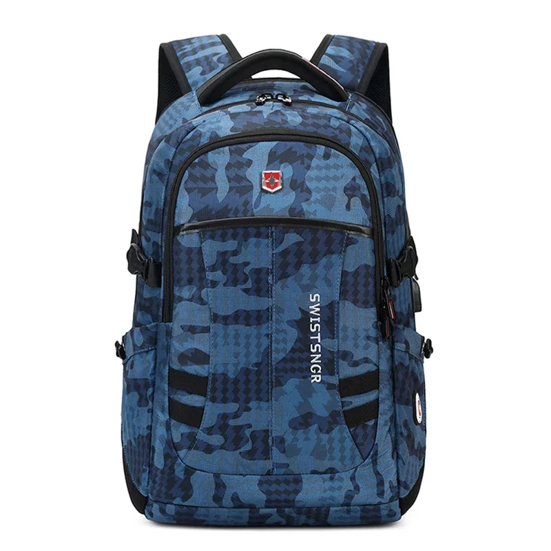 sac à dos étanche pour ordinateur portable 15.6 pouces hommes usb charge antivol sac à dos suisse voyage femmes sac à dos homme sac d'école mochila