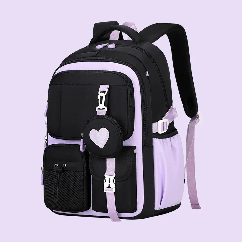 sac à dos scolaire, trousse et sac à déjeuner, ensemble trois pièces, tissu nylon imperméable, pour garçon, fille, adolescents, tendance