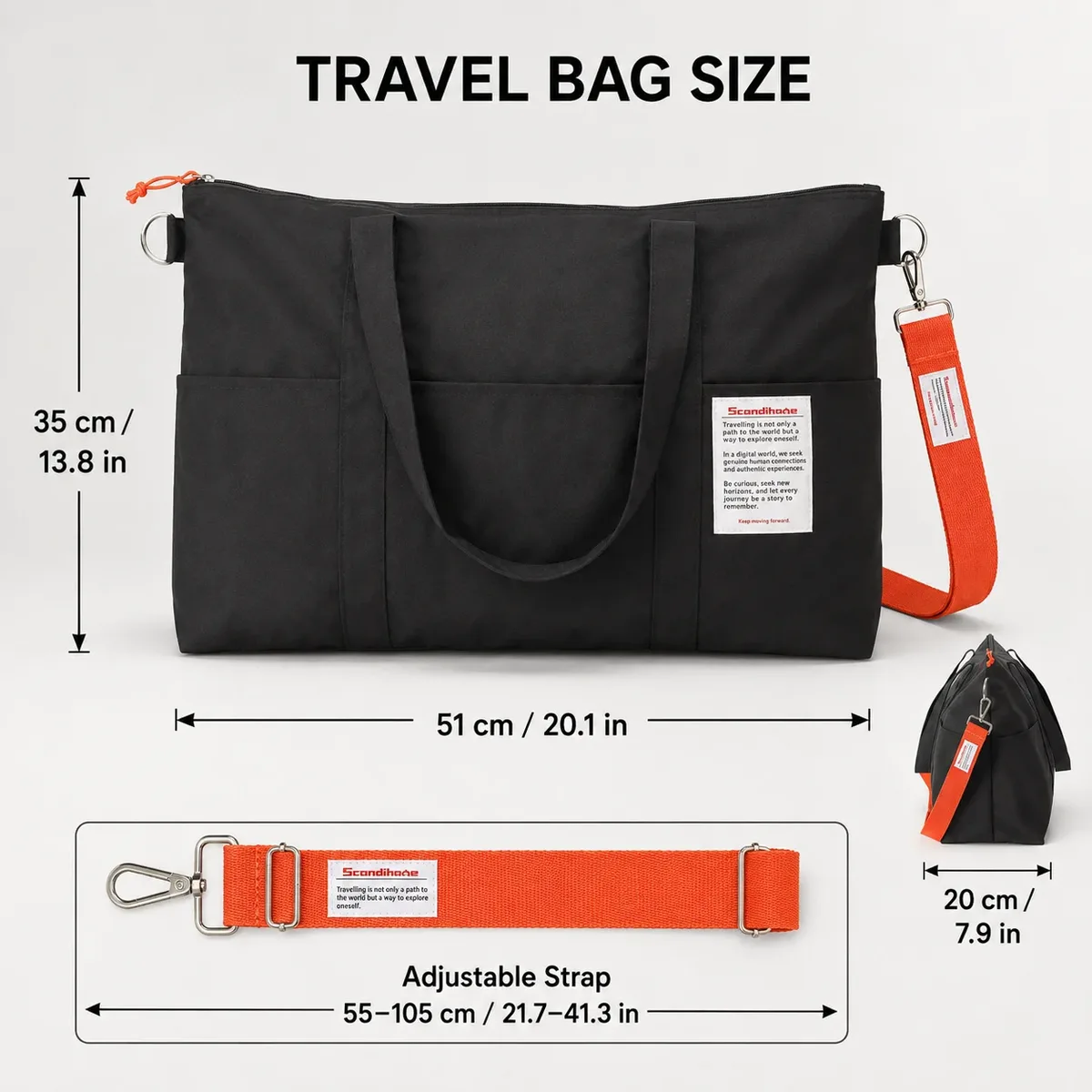 sac de voyage de grande capacité avec pochette pour bagages, sac de week-end multi-poches pour femmes et hommes, sac de sport, de fitness et de yoga