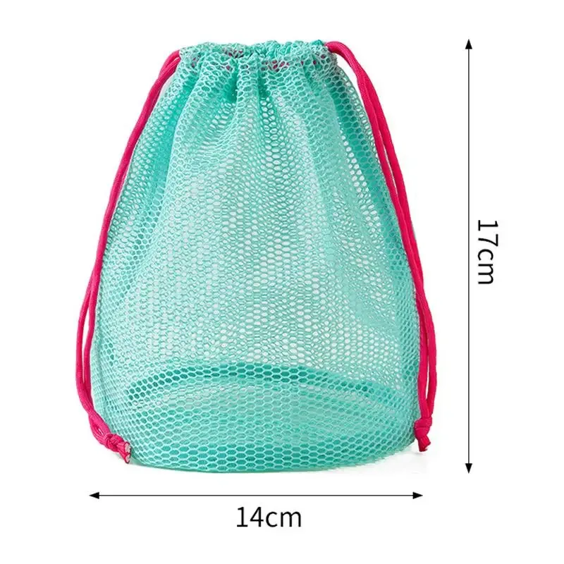pochette de rangement en maille de nylon avec cordon de serrage, sac de voyage polyvalent pour produits numériques, organisateur de maquillage et cosmétiques, pour l'extérieur